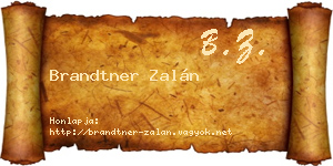 Brandtner Zalán névjegykártya