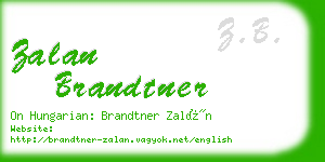 zalan brandtner business card